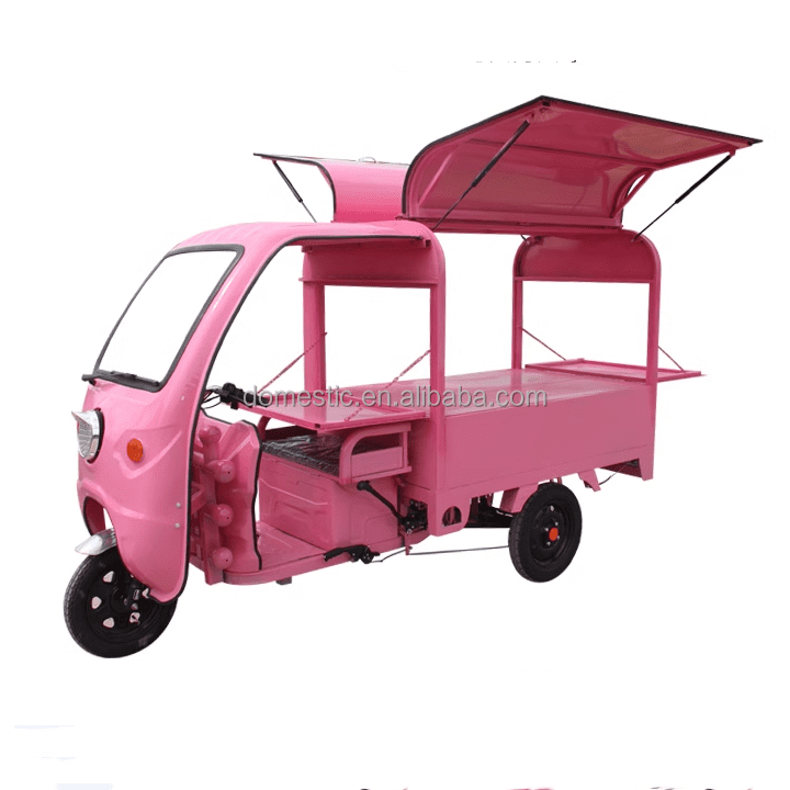 Three-door Dining Cart Mobile Food Trucks Electric Tricycle