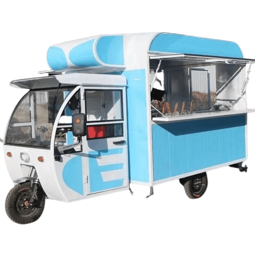 Tow-door Dining Cart Mobile Food Trucks Electric Tricycle