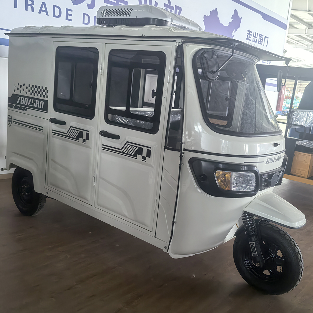 Tuk Tuk For 7 Passengers Elecric Tricycle With Three Rows Electric Closed Tricycle